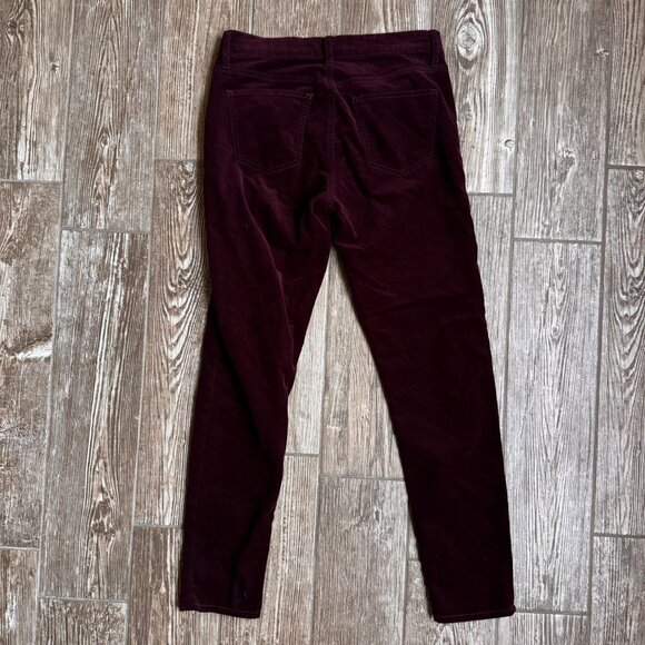 Gap Corduroy Pants‎ Womens 28 Burgundy Legging Jeans 1969 Skinny Slim Stretch - Picture 6 of 6